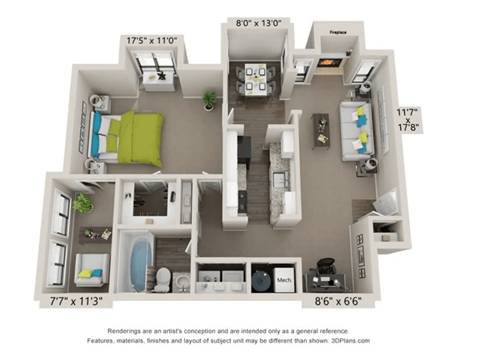 The Roswell Floorplan  at Avenues at Holcomb Bridge, Peachtree Corners